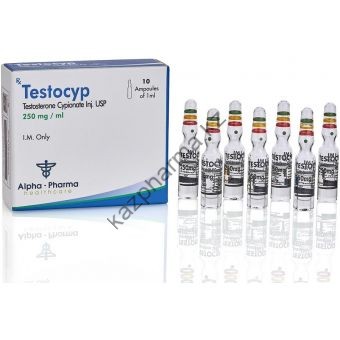 TestoCyp (Тестостерон ципионат) Alpha Pharma 10 ампул по 1мл (1амп 250 мг) - Бишкек