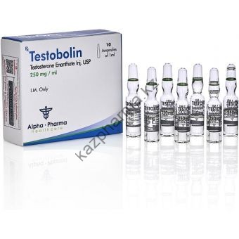 Testobolin (Тестостерон энантат) Alpha Pharma 10 ампул по 1мл (1амп 250 мг) - Бишкек